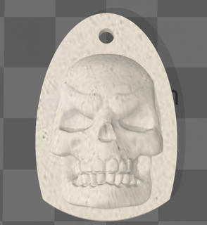 chiave catena cranio Portachiavi 3d print model - Mito3D