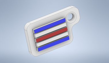 key chain international code flag letter c keychain letters number 3d print model - Mito3D