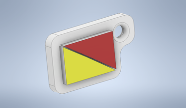key chain international code der Flagge Buchstabe 'o' keychain flag Briefe Anzahl 3d print model - Mito3D