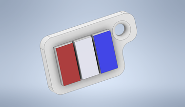 la chaîne de clé code international drapeau lettre t un trousseau clés le des lettres les numéros 3d print model - Mito3D