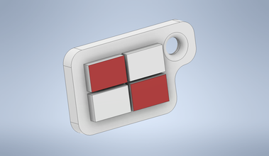la chaîne de clé code international drapeau lettre u un trousseau clés le des lettres les numéros 3d print model - Mito3D