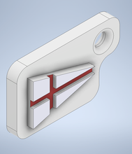 catena chiave del codice internazionale per la bandiera numero 8 keychain lettere 3d print model - Mito3D