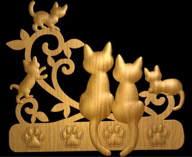anahtar askı dekor Sanat dekorasyon Odun tasarım iç ev 3d print model - Mito3D
