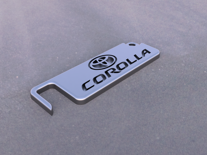 key ring holder cell phone corolla keychains toyota 3d print model - Mito3D
