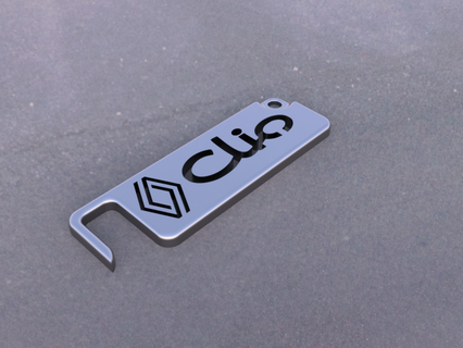anahtar yüzük Kulp destek hücre telefon Renault Clio anahtarlık 3d print model - Mito3D