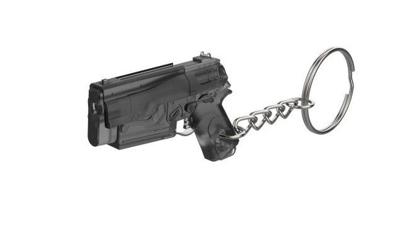 keychain - 10mm pistol fallout 4 printable stl files keychains 3d digital toy craft diy cannon cosplay video game skin 10 mm 3d print model - Mito3D