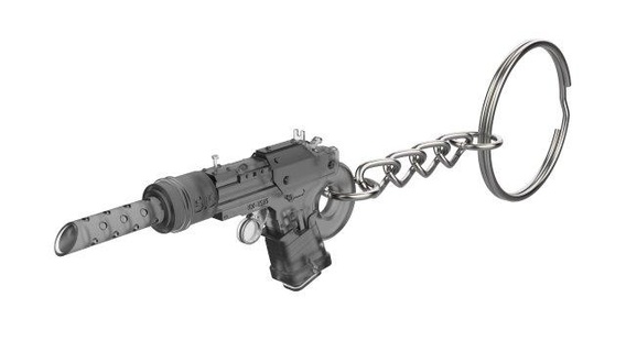 keychain - absatz-2 atomic heart printable stl file sci-fi digital cosplay craft weapon pistol video blaster machine absatz 3d print model - Mito3D
