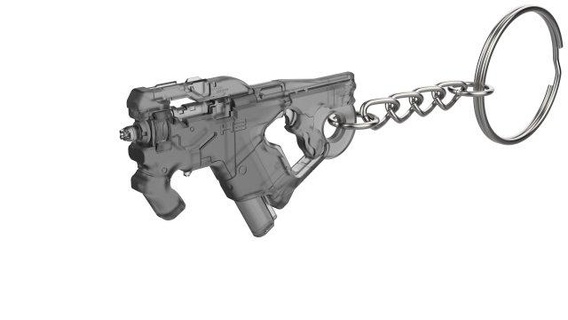 chaveiro m 25 vespa canhão massa efeito imprimível stl arquivos chaveiros 3d digital modelo faça arma pistola vídeo jogos m25 Andrômeda cerberus 3d print model - Mito3D