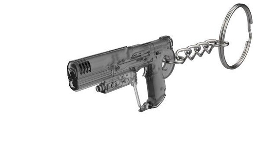 keychain - m6h2t magnum halo printable stl files keychains 3d digital model diy weapon pistol video game odst reach battle master 3d print model - Mito3D