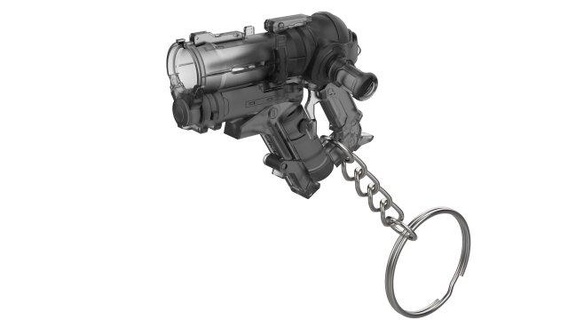 porte clés mei sapeur pompier blaster overwatch imprimable stl dossiers 3d numérique modèle DIY arme pistolet vidéo Jeu 3d print model - Mito3D