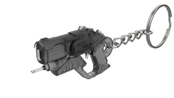 keychain - merci combat medic ziegler blaster overwatch printable stl files keychains 3d digital model diy weapon pistol video game mercy skin 3d print model - Mito3D