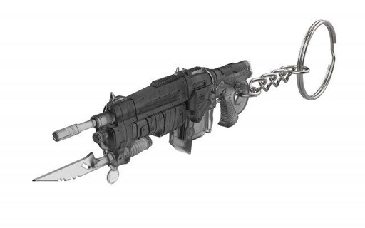 chaveiro retro lanceiro engrenagens guerra imprimível stl arquivos chaveiros 3d digital modelo impressão cosplay faça arma pistola vídeo jogos rifle 3d print model - Mito3D