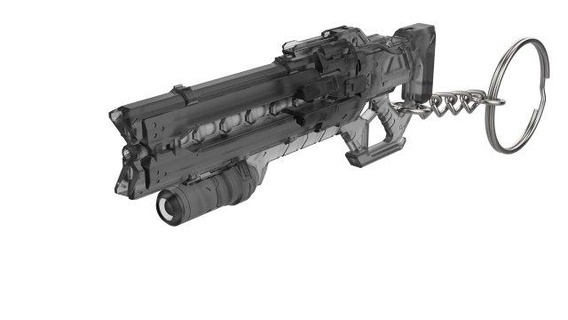 portachiavi soldato 76 cannone overwatch stampabile stl File Portachiavi 3d digitale modello Fai arma video gioco fucile blaster 3d print model - Mito3D