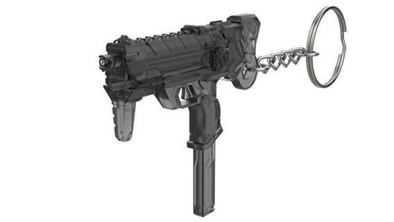 keychain - sombra augmented blaster overwatch printable stl files keychains 3d digital model diy weapon pistol video game machine 3d print model - Mito3D