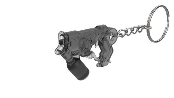keychain - tracer graffiti skin blaster overwatch printable stl files keychains 3d digital model diy weapon pistol video game gift graffity 3d print model - Mito3D