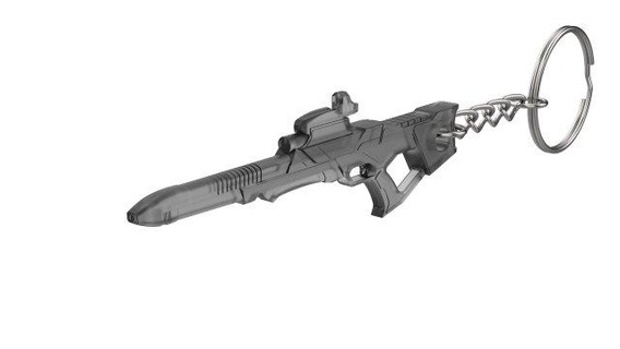llavero tipo 3 justicia phaser rifle estrella emigrar contacto imprimible stl archivos llaveros 3d digital modelo bricolaje diy arma flota estelar desintegrador 3b 3a 3d print model - Mito3D