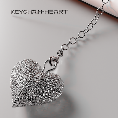 keychain a heart 3d print model free in 3dexport 3d print model - Mito3D