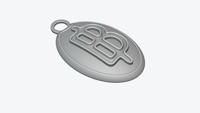 porte clés baht 3d impression modèle in 3dexport devise argent espèces signe symbole emblème jeton bibelot gadgets 3d print model - Mito3D