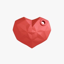keychain heart valentines celebration trinket pendant key ring miniature figure shape amour lovers love gift 3d print model - Mito3D