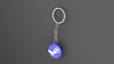 keychain steam 3ds obj stl mesh 3dprint 3dprinting 3dmodel model toy game gaming unique colorful 3d print model - Mito3D