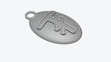 portachiavi tugrik valuta soldi di cassa segno simbolo emblema token gingillo keychain i gadget 3d print model - Mito3D