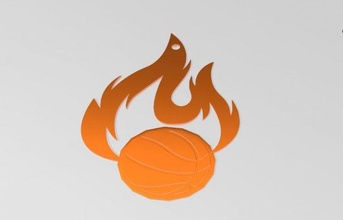 portachiavi stampa gratuito 3d modello in 3dexport pallacanestro palla bolide 3d print model - Mito3D