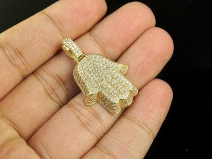 khamasa hand diamond pendant pendants khamasahanddiammond khamasahand luxury rapper fashion hiphop jewelry necklace gemstone elegant celebrity style jewellery bling gem 3d print model - Mito3D