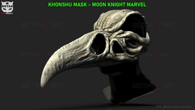 khonshu mascarar lua cavaleiro maravilha 3d impressão modelo in brinquedos 3dexport sombrio vermelho capuz cosplay capacete bruxas homem ferro capitão brinquedo mrknight mrfaceshell colete lunar jogos 3D print model - Mito3D