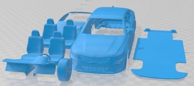 kia optima 2019 imprimible coche vehiculo automotor espacio scalextric Tamiya rc miniz pasatiempo micro 3d print model - Mito3D