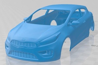 kia profi ceed gt 2014 druckbar körper wagen 3d drucken modell automobil 3dexport slot scalextric tamiya rc miniz hobby mikro 3d print model - Mito3D