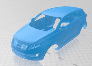kia sportage 2011 printable body car 3d print model in automotive 3dexport slot scalextric tamiya rc hobby miniz micro 3d print model - Mito3D