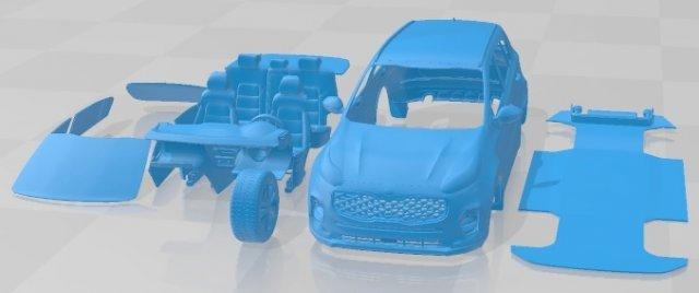 kia deportista 2020 imprimible coche vehiculo automotor espacio scalextric Tamiya rc miniz pasatiempo micro 3d print model - Mito3D