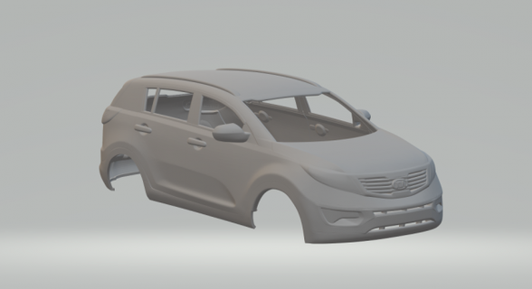 kia deportista vehículo fundido presión tragamonedas ruedas calientes miniaturas espacio impresión impreso caliente 3d print model - Mito3D