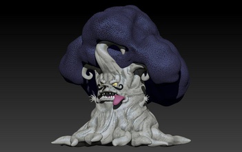 king baum 3d print model in monsters & creatures 3dexport onepiece luffy kingbaum bigmom tree one piece pirate cartoon toy anime character fantasy manga plant nature monster creature comic 3d print model - Mito3D
