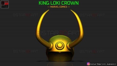 king loki crown - helmet marvel comics 3d print model mask cosplay halloween cap ironman sylvie laufeydottir kid 2021 tv series games toys 3d print model - Mito3D