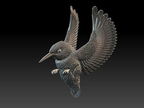 kingfisher 3d print model in sculpture 3dexport bird birds dove statue cuckoo tit highpoly art sculptures 3d print model - Mito3D