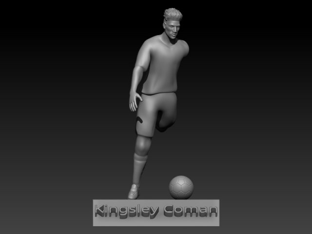 Kingsley koman kingsleykoman futebol jogador França Bayern Munique parisssaintgermain PSG 3dprint 3dprinted 3dprinting Bundesliga 3D print model - Mito3D