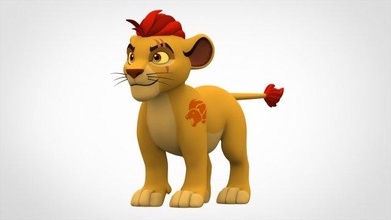 kion cachorro 3d modelo in fauna silvestre 3dexport lion cub león bebé niño gato felino depredador king rey mamífero animal personaje criatura lindo gracioso dibujos animados toon 3d print model - Mito3D