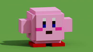 kirby minecraft smash ultimate free 3d print model in monsters & creatures 3dexport smash-ultimate 3d print model - Mito3D