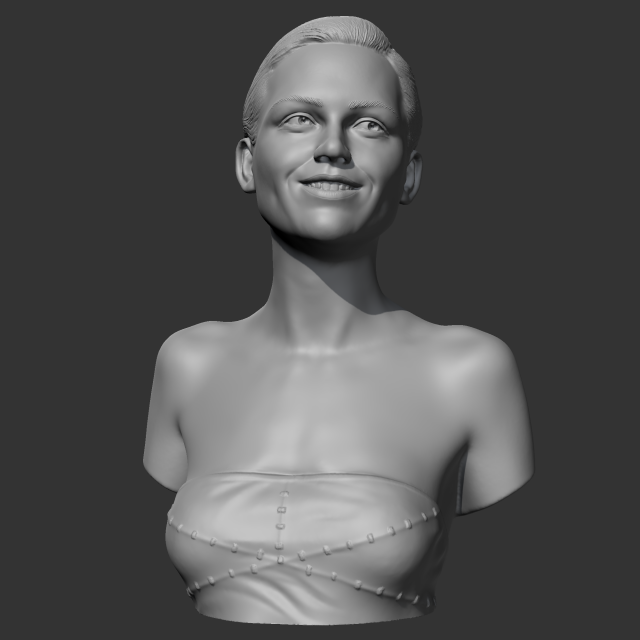 kirsten kum 3d yazdır model in heykel 3dexport karakter insanlar insan baş vesika büst kadın devlet başkanı kız şirin adam aktris 3D print model - Mito3D