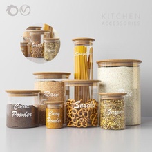 cucina Accessori curry polvere cacao riso spaghetti pasta geranola spuntini zucchero crudo vaso accessori 3d print model - Mito3D