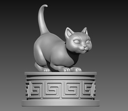 kitty 3d print model cat feline figurines kittten miniatures puss 3d print model - Mito3D