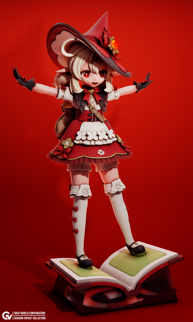 klee blossoming starlight genshin impact child genshinimpact game character childe 3D print model - Mito3D