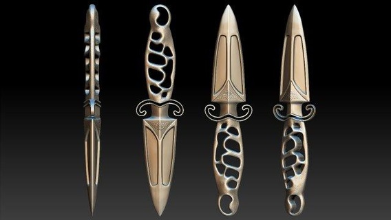knife  sculpture knife weapon print sclpture toy art sculptures  3d print model - Mito3D