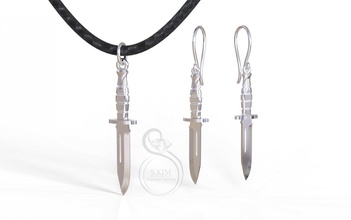 coltello orecchini pendente billie eilish 3d print model - Mito3D
