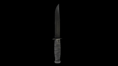 knife low-poly free weapon subtancepainter 3d print model - Mito3D