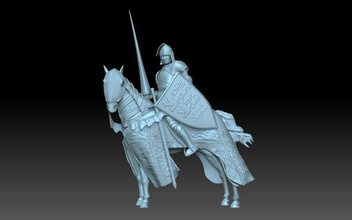 cavaliere 3d stampa modello in 3dexport cncmodel cnc cavalieri knight sword cavallo sollievo bas relief 3d print model - Mito3D