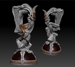 knight antauga-2018 3d print model in sculpture 3dexport monster figure chess fantasy classic pieces luxury antauga gameboard 3d print model - Mito3D