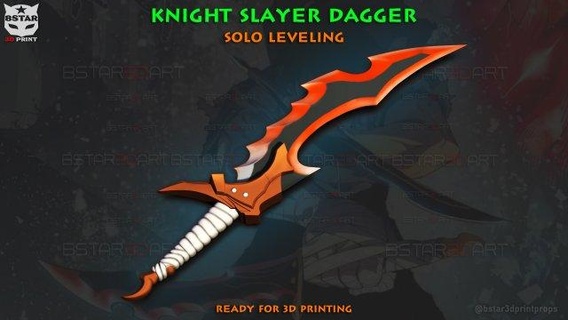 knight slayer daggerkiller high quality- solo leveling cosplay toys mask statue god toy bust costumes anime chainsaw man halloween dagger sword weapon killer 3d print model - Mito3D