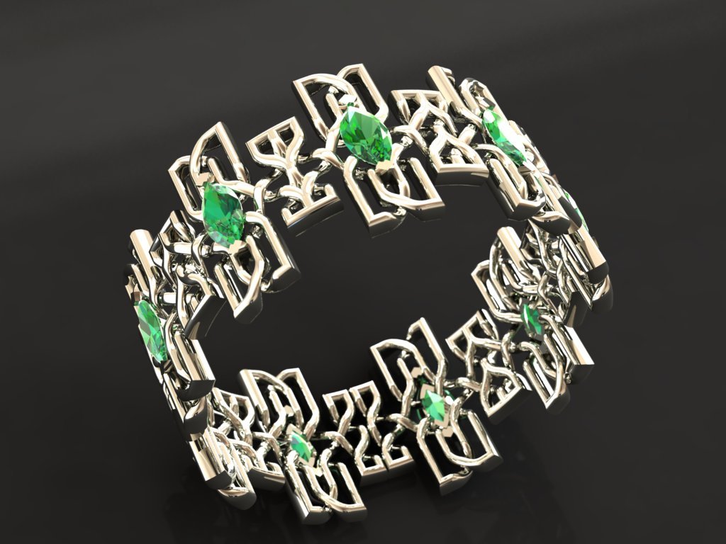 knoten ring 3d drucken modell ringe 3dexport schmuck marquise druckbar juwel gold weiß smaragd platinium sterling silber 3dprint diamant ston luxus gelb 3D print model - Mito3D